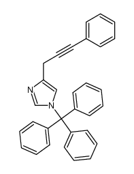 4-(3-phenylprop-2-yn-1-yl)-1-trityl-1H-imidazole结构式