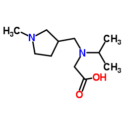 N-Isopropyl-N-[(1-methyl-3-pyrrolidinyl)methyl]glycine结构式