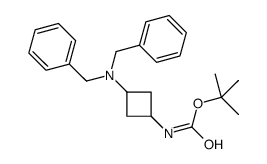 tert-butyl N-[3-(dibenzylamino)cyclobutyl]carbamate结构式