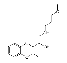 α-[[(3-Methoxypropyl)amino]methyl]-3-methyl-1,4-benzodioxane-2-methanol结构式