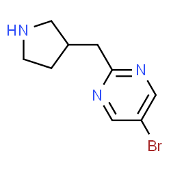 Pyrimidine, 5-bromo-2-(pyrrolidin-3-ylmethyl)- Structure