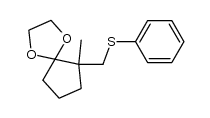 6-methyl-6-((phenylthio)methyl)-1,4-dioxaspiro[4.4]nonane结构式