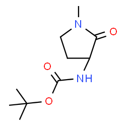 tert-Butyl N-(1-methyl-2-oxopyrrolidin-3-yl)carbamate Structure
