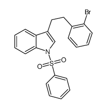 3-(2-bromophenethyl)-1-(phenylsulfonyl)-1H-indole结构式