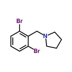 1-(2,6-Dibromobenzyl)pyrrolidine structure