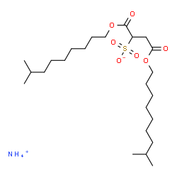 Butanedioic acid, sulfo-, 1,4-diisodecyl ester, ammonium salt structure