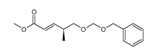 methyl (4S)-5-(benzyloxy)methoxy-4-methyl-2-pentenoate结构式