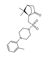 1-(((7,7-dimethyl-2-oxobicyclo<2.2.1>heptan-1(S)-yl)methyl)sulfonyl)-4-(2-methylphenyl)piperazine结构式