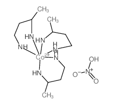 4-azanidylbutan-2-ylazanide; cobalt(+2) cation; dihydroxy-oxo-azanium结构式