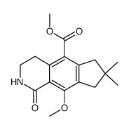 methyl 7,7-dimethyl-9-methoxy-1,2,3,4,6,7,8-heptahydrocyclopenta(g)isoquinolin-1-one-5-carboxylate结构式