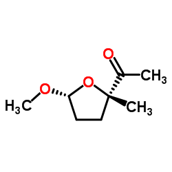 Ethanone, 1-(tetrahydro-5-methoxy-2-methyl-2-furanyl)-, cis- (9CI)结构式