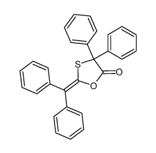 2-benzhydrylidene-4,4-diphenyl-(1,3)oxathiolan-5-one结构式