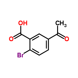 5-乙酰基-2-溴苯甲酸结构式