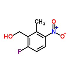 (6-氟-2-甲基-3-硝基苯基)甲醇结构式