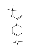1-tert-butyloxycarbonyl-4-trimethylstannyl-1,2,5,6-tetrahydropyridine结构式