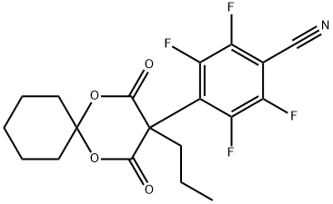 4-(2,4-Dioxo-3-propyl-1,5-dioxaspiro[5.5]-undecan-3-yl)-2,3,5,6-tetrafluorobenzonitrile Structure