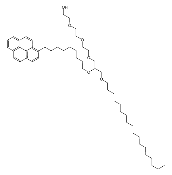 2-[2-[2-[3-octadecoxy-2-(9-pyren-1-ylnonoxy)propoxy]ethoxy]ethoxy]ethanol Structure