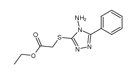 (4-amino-5-phenyl-4H-[1,2,4]triazol-3-ylmercapto)-acetic acid ethyl ester Structure