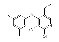 3-amino-4-(3,5-dimethylphenyl)sulfanyl-5-ethyl-1H-pyridin-2-one结构式