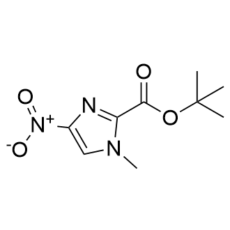 1-甲基-4-硝基-1H-咪唑-2-羧酸叔丁酯结构式