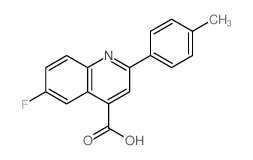 4-Quinolinecarboxylicacid, 6-fluoro-2-(4-methylphenyl)-结构式