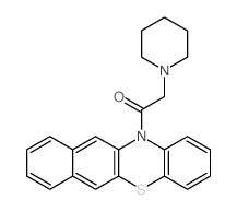 1-benzo[b]phenothiazin-12-yl-2-piperidin-1-ylethanone结构式