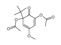 2,6-Diacetoxy-4-methoxy-6-tert-butyl-2,4-cyclohexadienon结构式