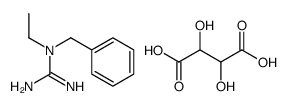 1-benzyl-1-ethylguanidine,2,3-dihydroxybutanedioic acid Structure