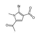 1-(5-bromo-1-methyl-4-nitropyrrol-2-yl)ethanone结构式