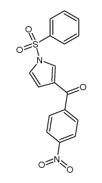 (1-benzenesulfonyl-1H-pyrrol-3-yl)(4-nitrophenyl)methanone Structure