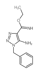 1H-1,2,3-Triazole-4-carboximidicacid, 5-amino-1-(phenylmethyl)-, ethyl ester结构式