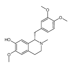 (S)-1-[(3,4-dimethoxyphenyl)methyl]-1,2,3,4-tetrahydro-6-methoxy-2-methylisoquinolin-7-ol结构式