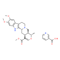 methyl (3β,19α,20α)-16,17-didehydro-10,11-dimethoxy-19-methyloxayohimban-16-carboxylate, mononicotinate结构式