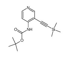 tert-butyl (3-((trimethylsilyl)ethynyl)pyridin-4-yl)carbamate Structure