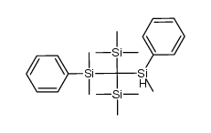 ((dimethyl(phenyl)silyl)(methyl(phenyl)silyl)methylene)bis(trimethylsilane)结构式
