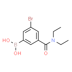 5-Bromo-3-(N,N-diethylaminocarbonyl)phenylboronic acid structure