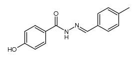 4-hydroxy-n'-(4-methylbenzylidene)benzohydrazide结构式