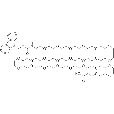 1-(9H-Fluoren-9-yl)-3-oxo-2,7,10,13,16,19,22,25,28,31,34,37,40,43,46,49,52,55,58,61,64,67,70,73,76-pentacosaoxa-4-azanonaheptacontan-79-oic acid picture