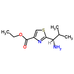Ethyl 2-[(1S)-1-amino-2-methylpropyl]-1,3-thiazole-4-carboxylate结构式