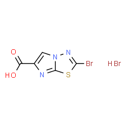 2-溴咪唑并[2,1-b][1,3,4]噻二唑-6-羧酸氢溴酸盐结构式