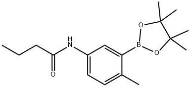 N-(4-methyl-3-(4,4,5,5-tetramethyl-1,3,2-dioxaborolan-2-yl)phenyl)butyramide Structure