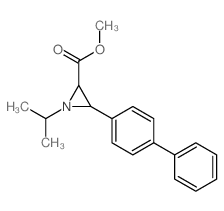 2-Aziridinecarboxylicacid, 3-[1,1'-biphenyl]-4-yl-1-(1-methylethyl)-, methyl ester, trans- (9CI) Structure