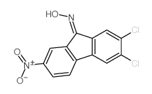 9H-Fluoren-9-one,2,3-dichloro-7-nitro-, oxime Structure