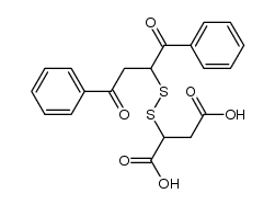 6,7-Dibenzoyl-3-carboxy-4,5-dithia-heptansaeure Structure