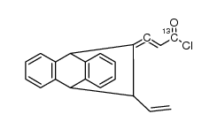 [1-13C]-3-(12'-ethenyl-9',10'-dihydro-9',10'-ethanoanthracen-11'-ylidene)prop-2-enoyl chloride Structure