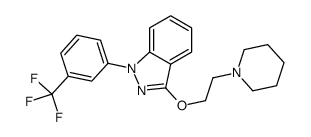 3-(2-piperidin-1-ylethoxy)-1-[3-(trifluoromethyl)phenyl]indazole Structure