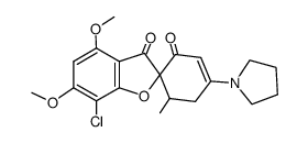 7-Chloro-4,6-dimethoxy-6'-methyl-4'-(1-pyrrolidinyl)spiro[benzofuran-2(3H),1'-[3]cyclohexene]-2',3-dione Structure