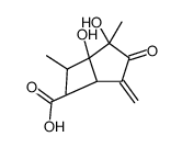 (1R,2S,3S)-2,3-dihydroxy-3-methyl-5-methylidene-4-oxo-2-propan-2-ylcyclopentane-1-carboxylic acid结构式