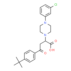 4-[4-(TERT-BUTYL)PHENYL]-2-[4-(3-CHLOROPHENYL)PIPERAZINO]-4-OXOBUTANOIC ACID structure