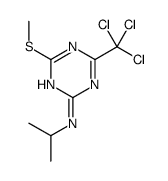 4-methylsulfanyl-N-propan-2-yl-6-(trichloromethyl)-1,3,5-triazin-2-amine结构式